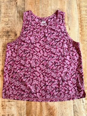 REI Co-op Pink Abstract Athletic Tank Top Women’s Medium